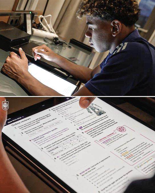 开云-西班牙小孩哥不忘学业，亚马尔边写作业边踢欧洲杯